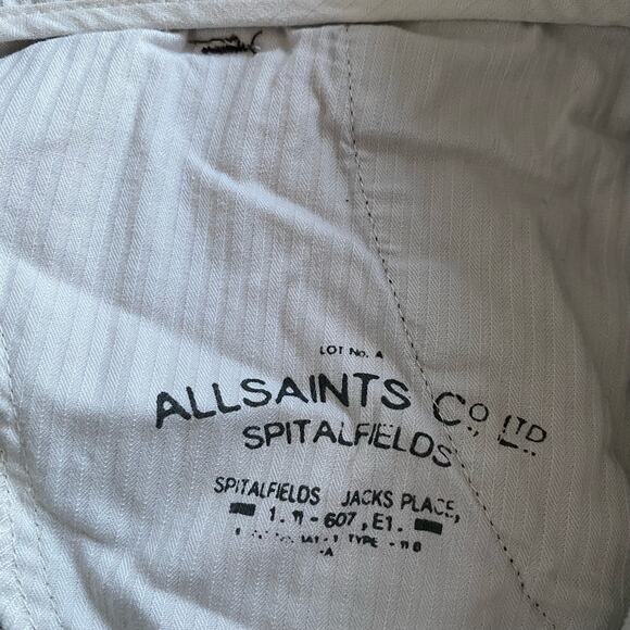 AllSaints Brown Filter Chino Mid-Rise Cotton Slim Stretch Pants Size 4 - Picture 9 of 10